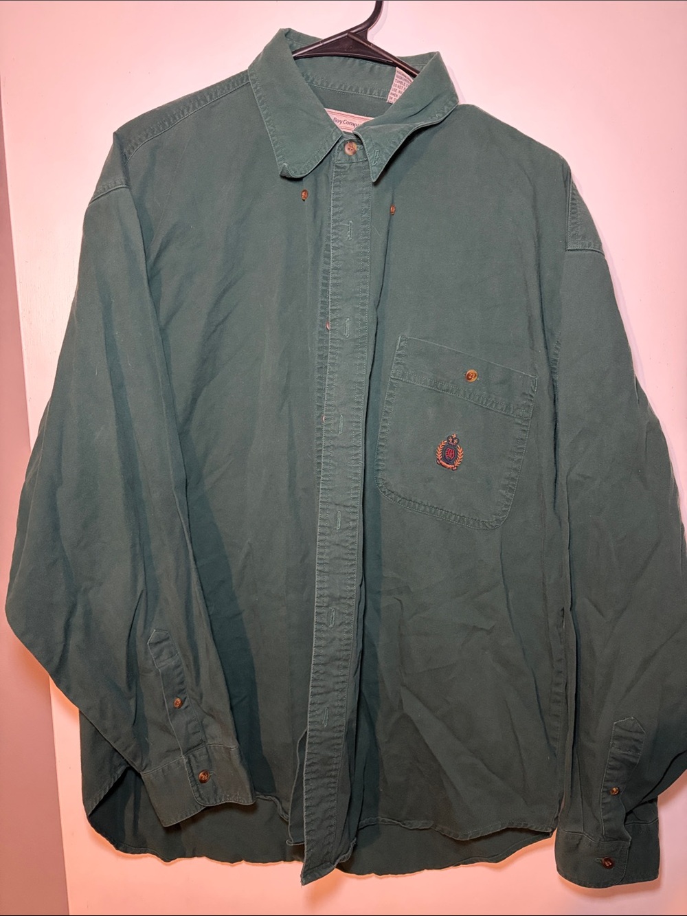 Men's Green Casual Button-Up Shirt